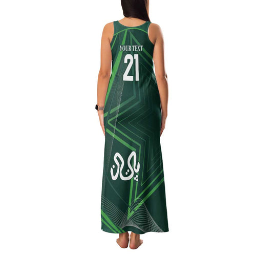 Custom Pakistan Cricket Family Matching Tank Maxi Dress and Hawaiian Shirt Go Shaheens Sporty Version