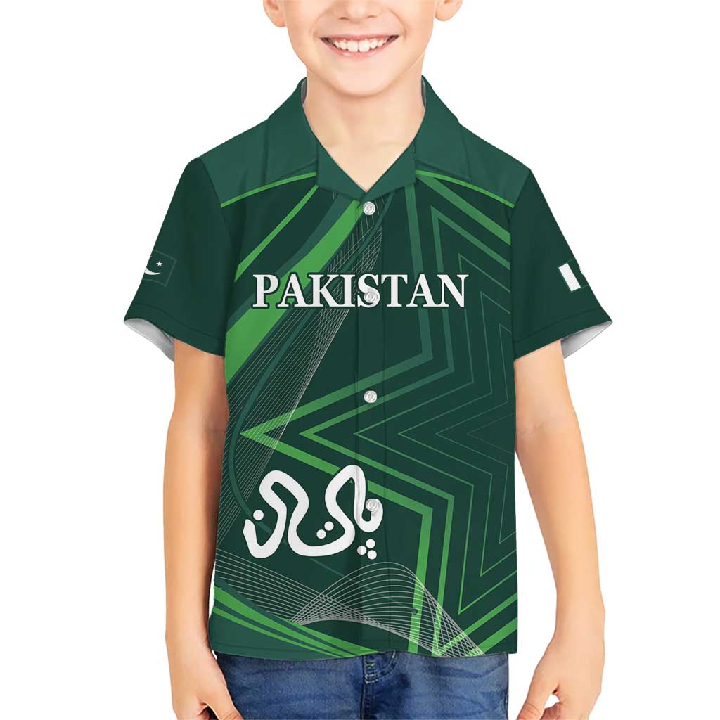 Custom Pakistan Cricket Kid Hawaiian Shirt Go Shaheens Sporty Version