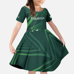 Custom Pakistan Cricket Kid Short Sleeve Dress Go Shaheens Sporty Version