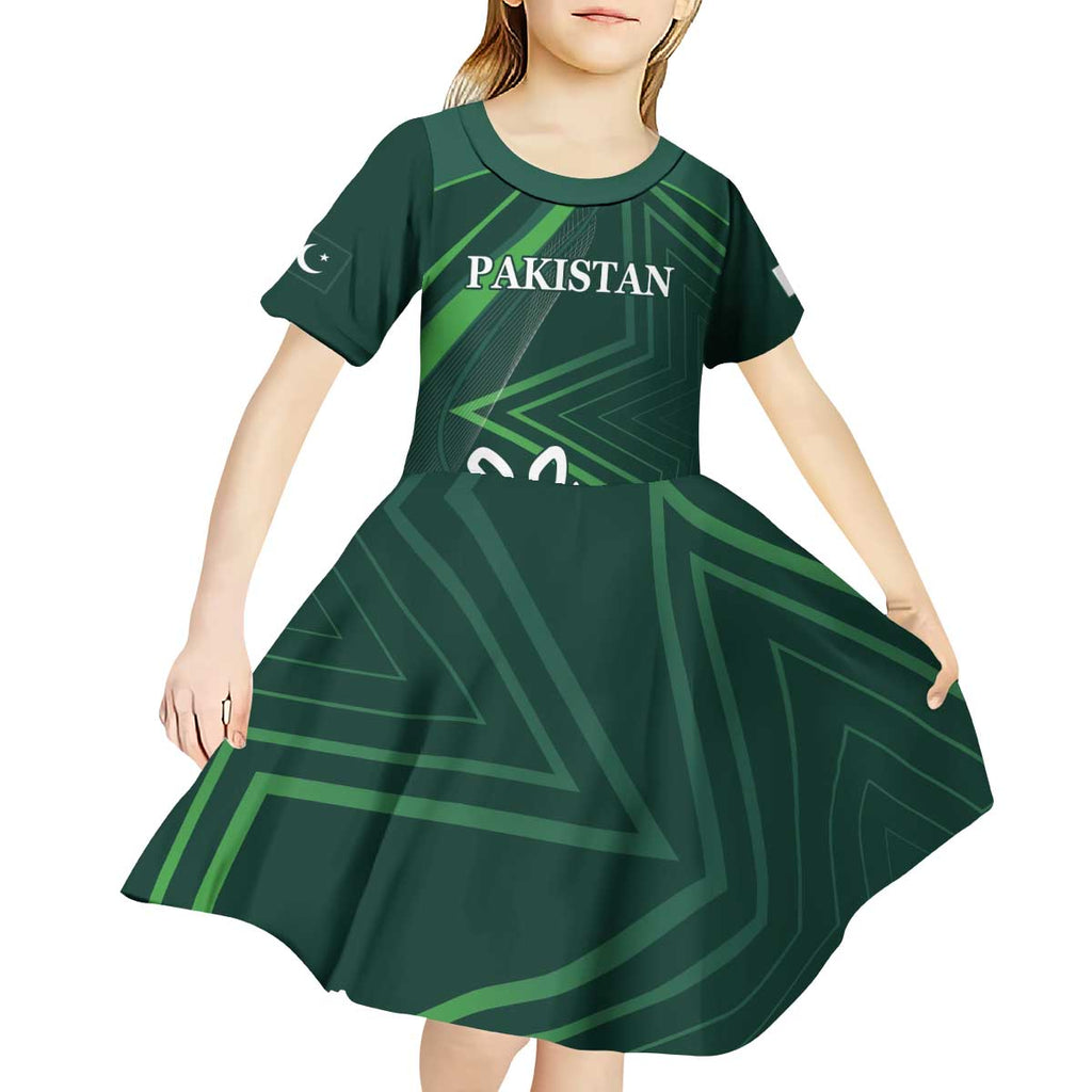 Custom Pakistan Cricket Kid Short Sleeve Dress Go Shaheens Sporty Version