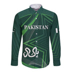 Custom Pakistan Cricket Long Sleeve Button Shirt Go Shaheens Sporty Version