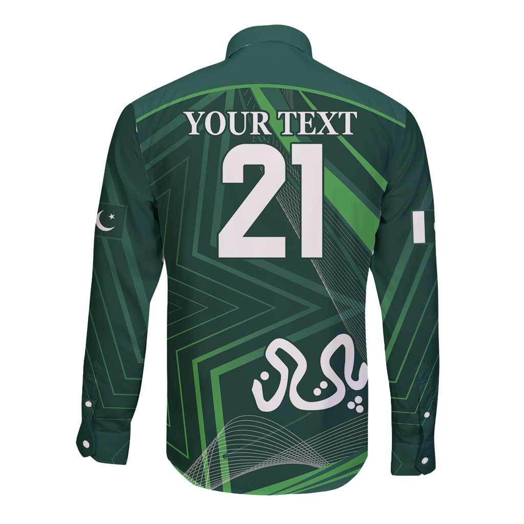Custom Pakistan Cricket Long Sleeve Button Shirt Go Shaheens Sporty Version