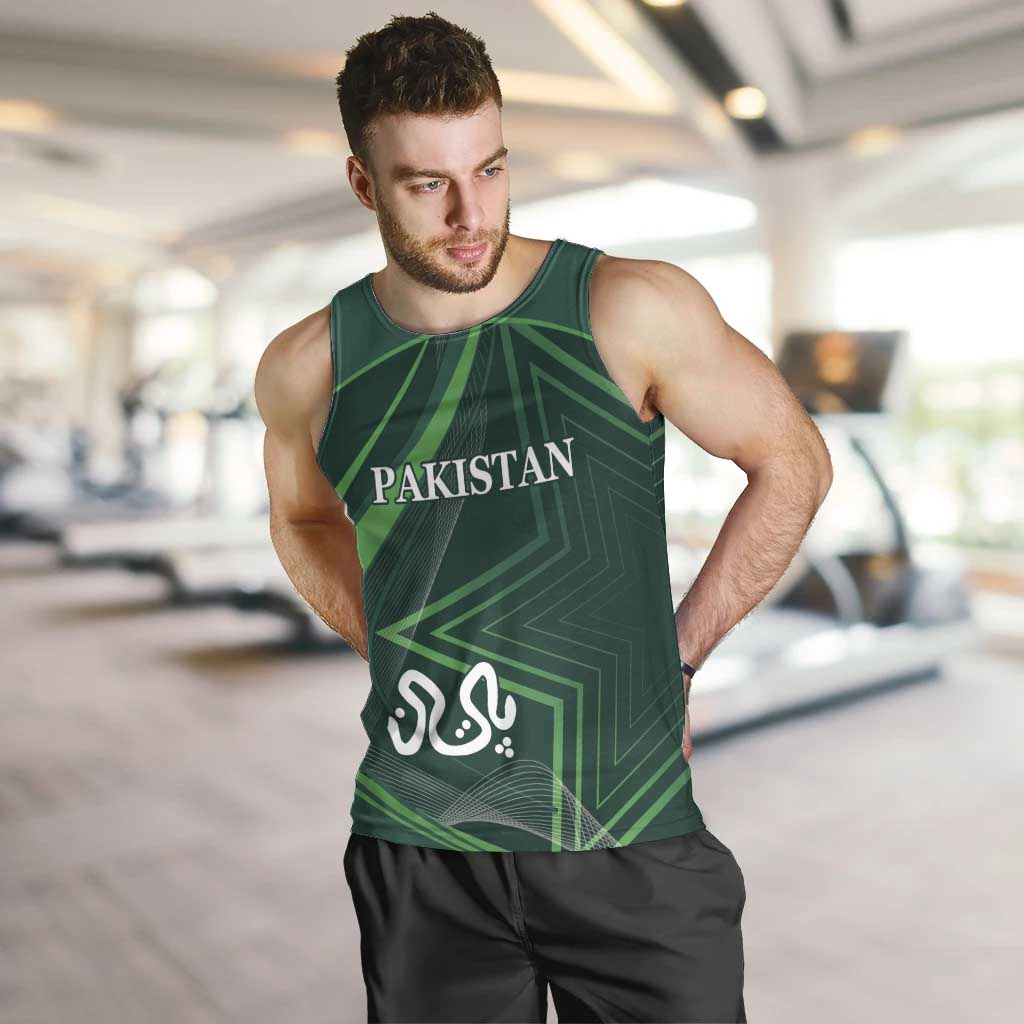 Custom Pakistan Cricket Men Tank Top Go Shaheens Sporty Version