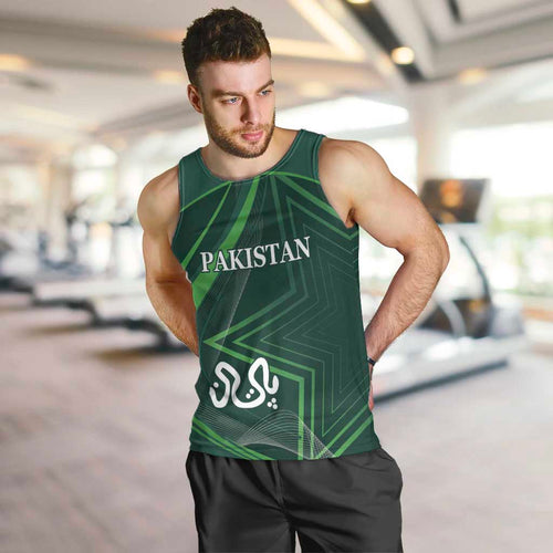 Custom Pakistan Cricket Men Tank Top Go Shaheens Sporty Version