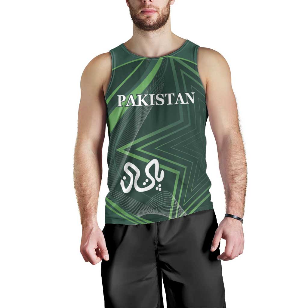Custom Pakistan Cricket Men Tank Top Go Shaheens Sporty Version