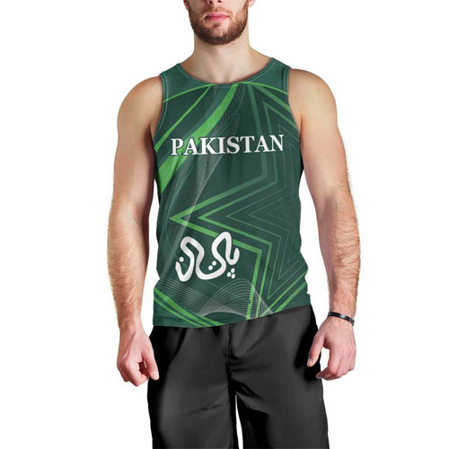 Custom Pakistan Cricket Men Tank Top Go Shaheens Sporty Version