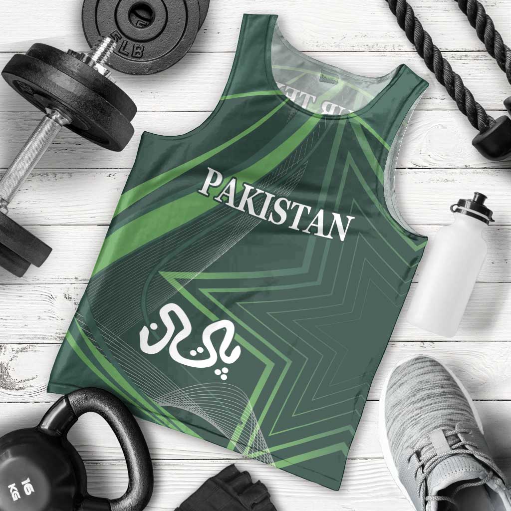 Custom Pakistan Cricket Men Tank Top Go Shaheens Sporty Version
