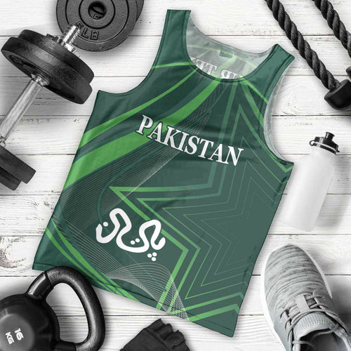 Custom Pakistan Cricket Men Tank Top Go Shaheens Sporty Version