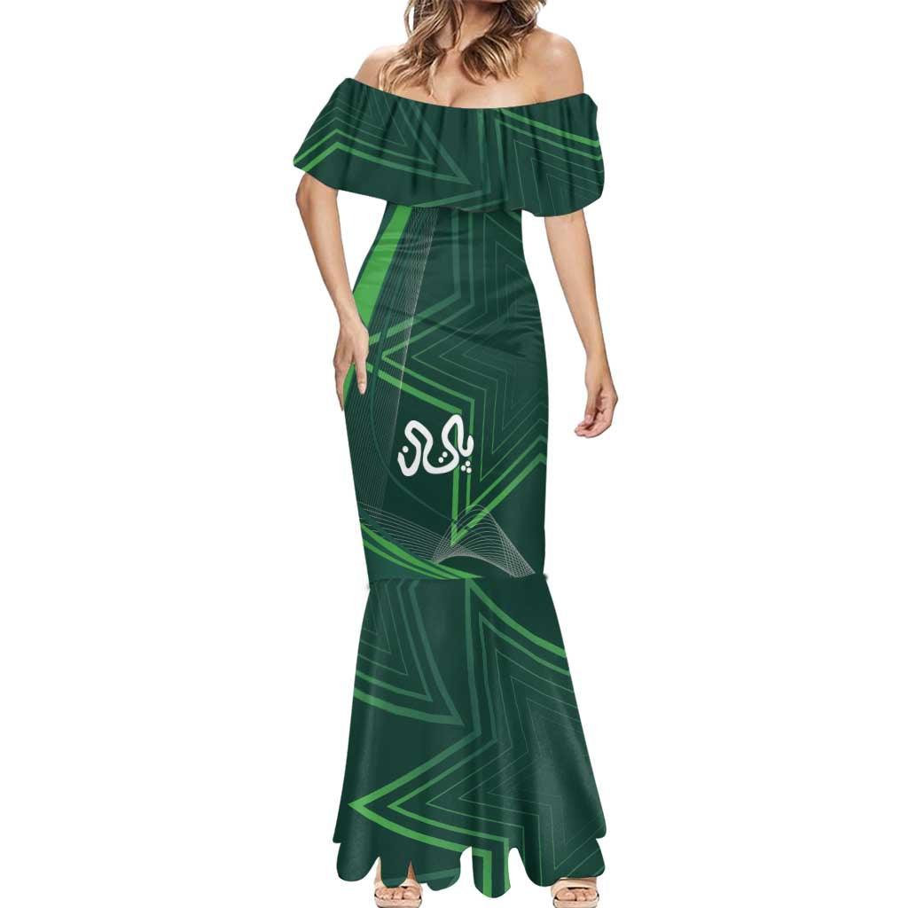 Custom Pakistan Cricket Mermaid Dress Go Shaheens Sporty Version
