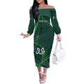 Custom Pakistan Cricket Off The Shoulder Long Sleeve Dress Go Shaheens Sporty Version