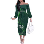 Custom Pakistan Cricket Off The Shoulder Long Sleeve Dress Go Shaheens Sporty Version