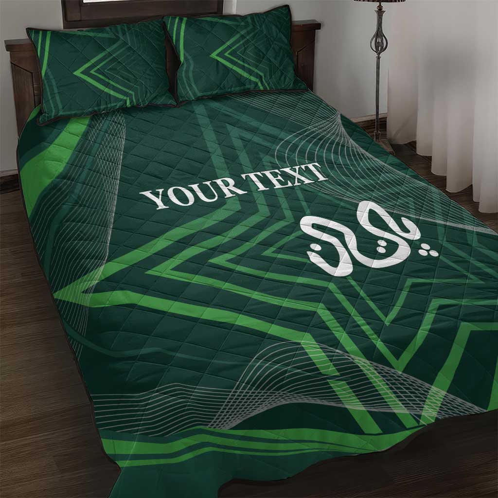 Custom Pakistan Cricket Quilt Bed Set Go Shaheens Sporty Version
