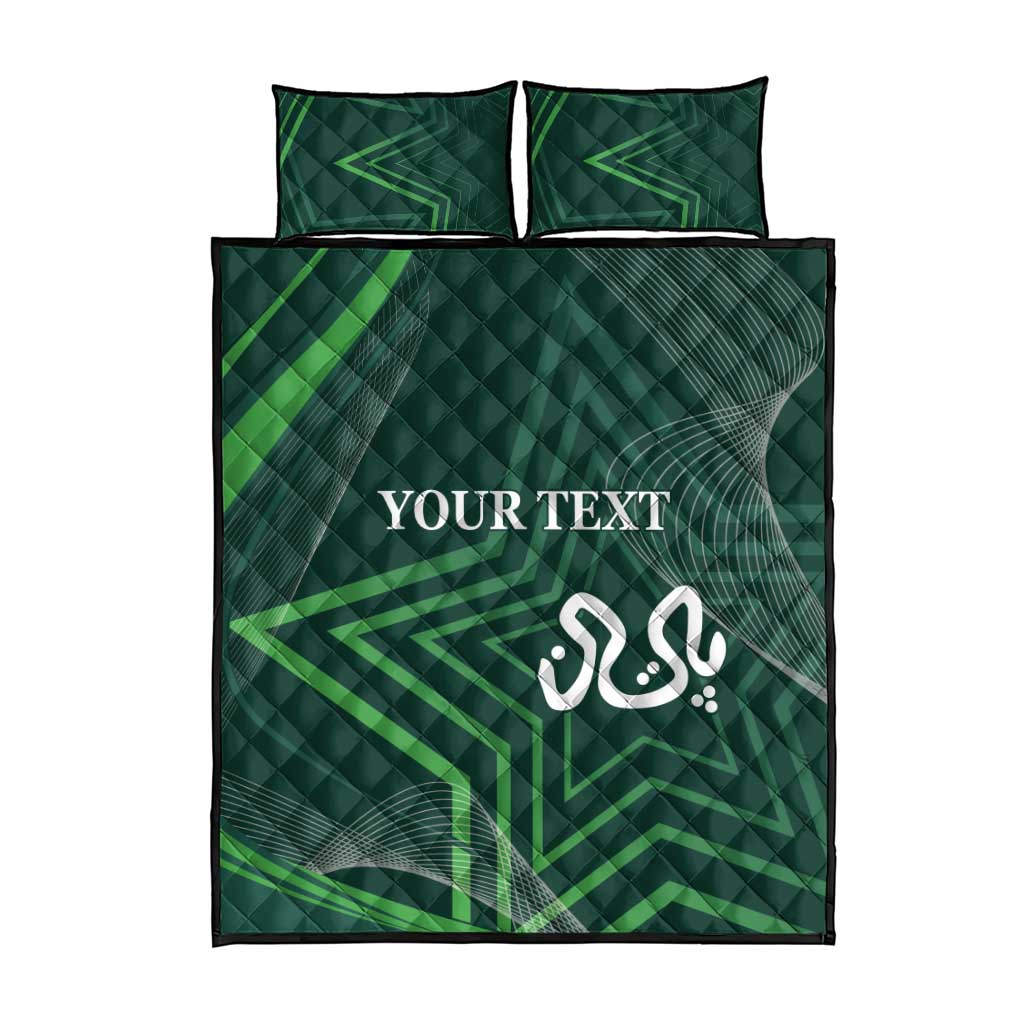 Custom Pakistan Cricket Quilt Bed Set Go Shaheens Sporty Version