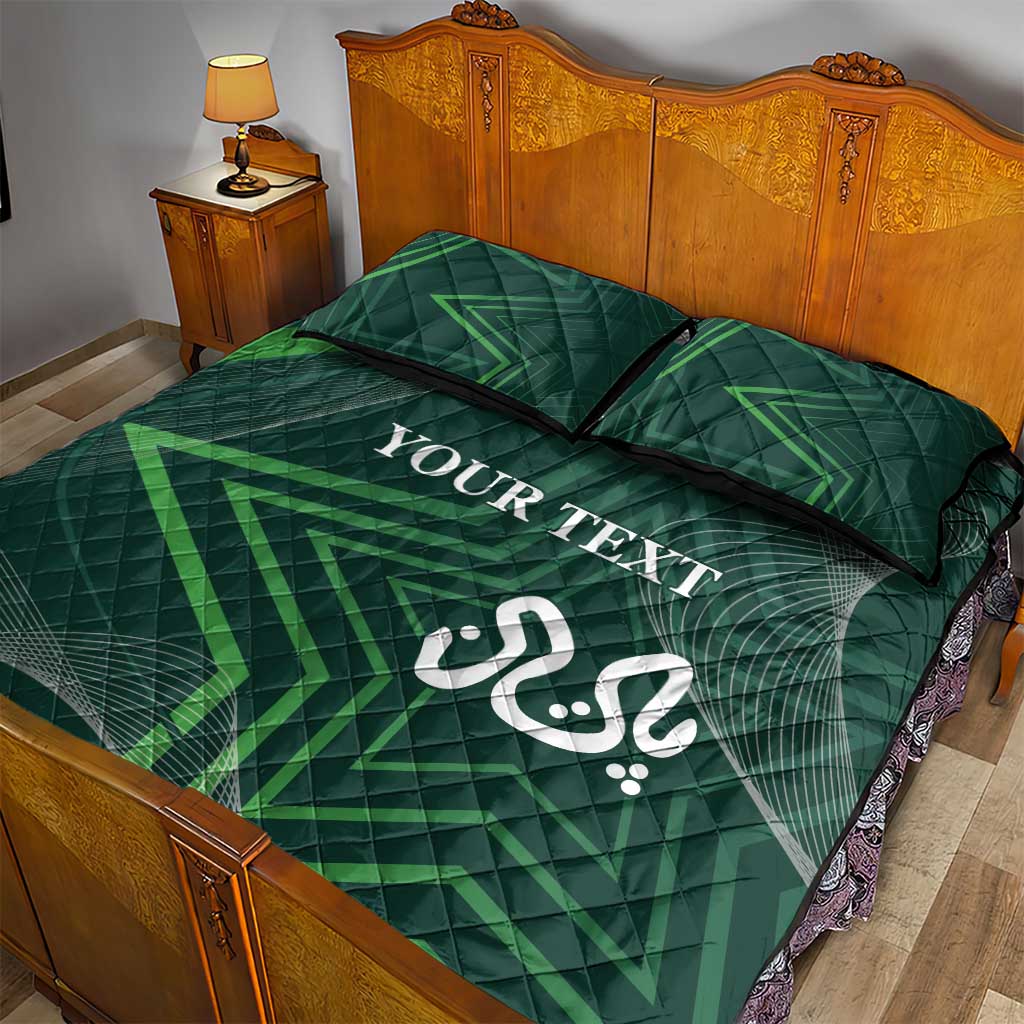 Custom Pakistan Cricket Quilt Bed Set Go Shaheens Sporty Version