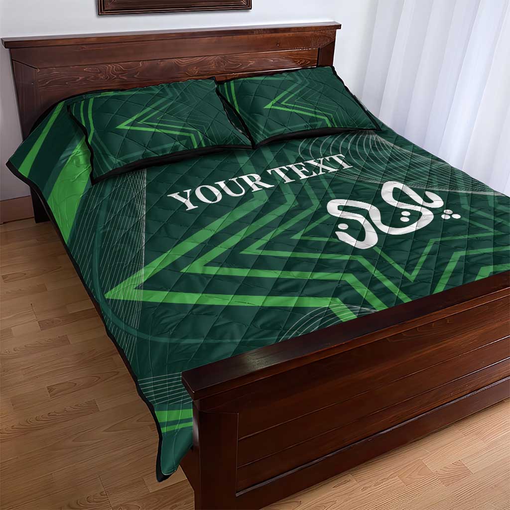 Custom Pakistan Cricket Quilt Bed Set Go Shaheens Sporty Version
