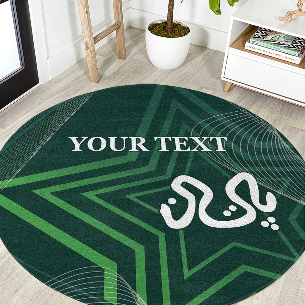 Custom Pakistan Cricket Round Carpet Go Shaheens Sporty Version