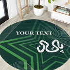 Custom Pakistan Cricket Round Carpet Go Shaheens Sporty Version