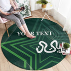 Custom Pakistan Cricket Round Carpet Go Shaheens Sporty Version