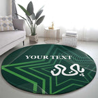 Custom Pakistan Cricket Round Carpet Go Shaheens Sporty Version