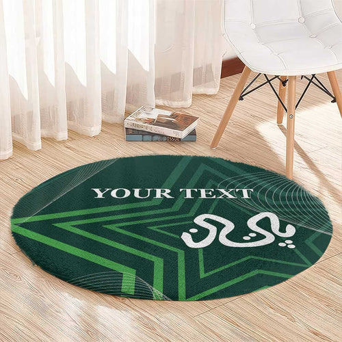 Custom Pakistan Cricket Round Carpet Go Shaheens Sporty Version