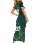 Custom Pakistan Cricket Short Sleeve Bodycon Dress Go Shaheens Sporty Version
