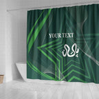 Custom Pakistan Cricket Shower Curtain Go Shaheens Sporty Version