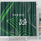 Custom Pakistan Cricket Shower Curtain Go Shaheens Sporty Version