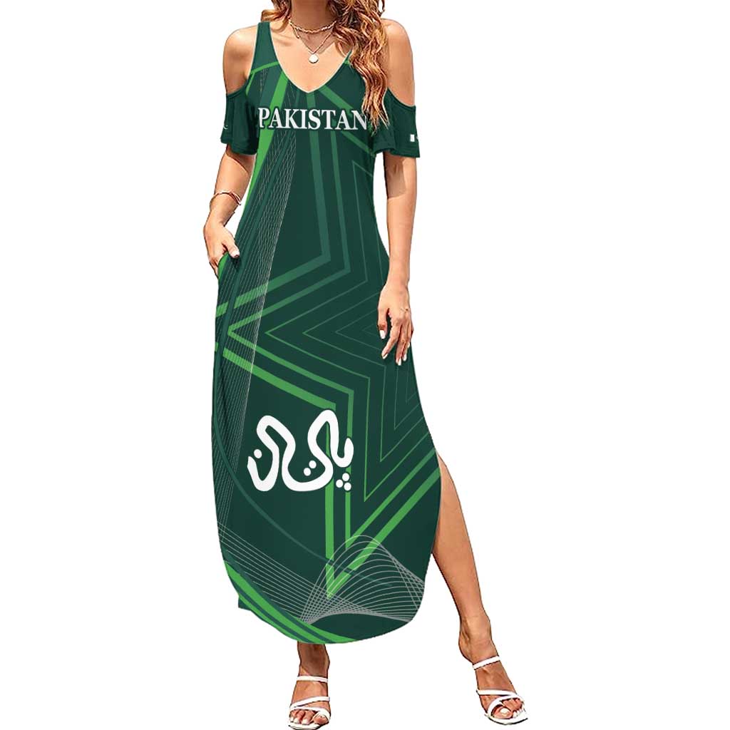 Custom Pakistan Cricket Summer Maxi Dress Go Shaheens Sporty Version