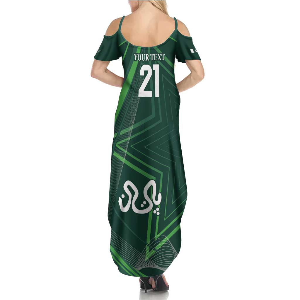 Custom Pakistan Cricket Summer Maxi Dress Go Shaheens Sporty Version