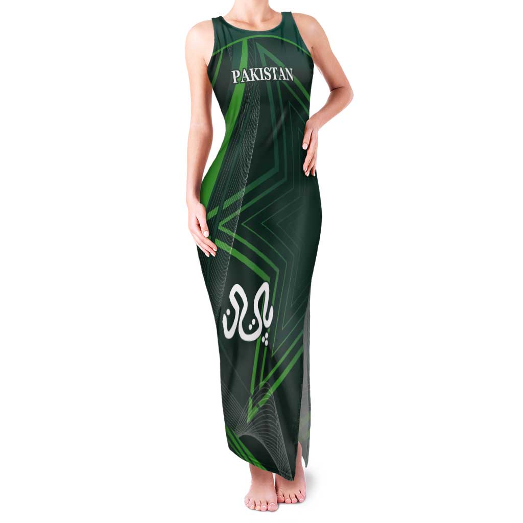 Custom Pakistan Cricket Tank Maxi Dress Go Shaheens Sporty Version
