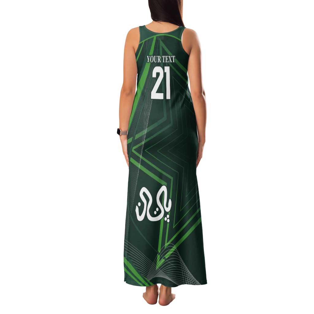 Custom Pakistan Cricket Tank Maxi Dress Go Shaheens Sporty Version