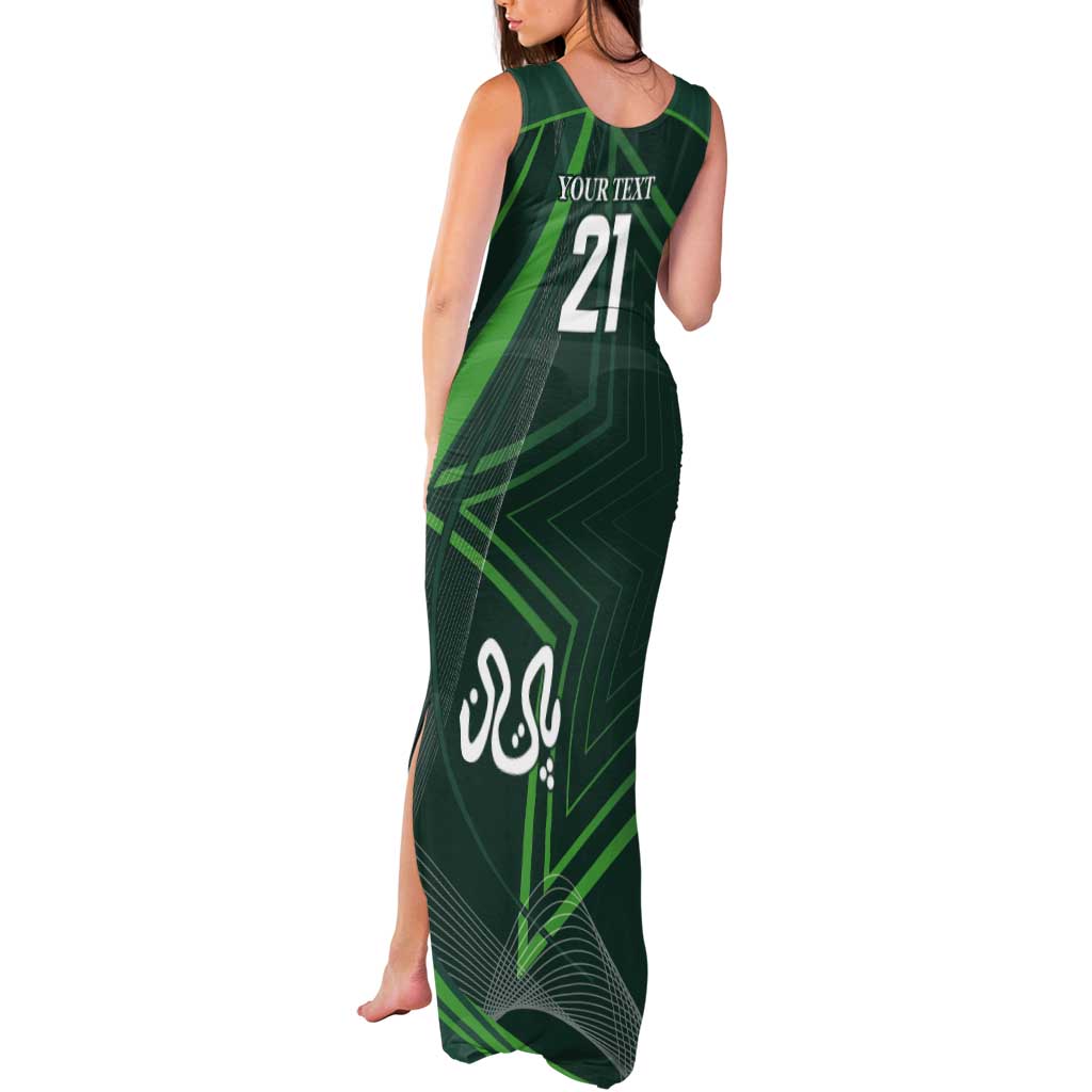 Custom Pakistan Cricket Tank Maxi Dress Go Shaheens Sporty Version