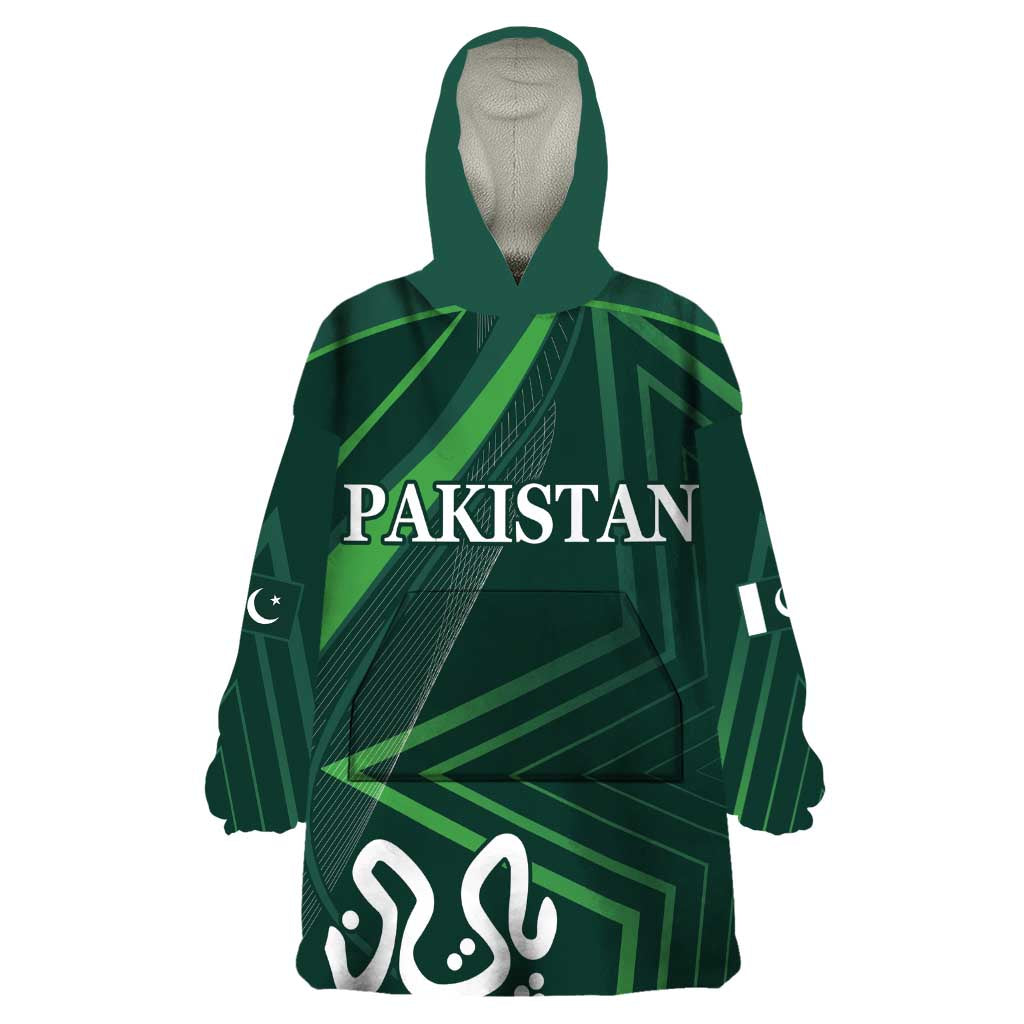 Custom Pakistan Cricket Wearable Blanket Hoodie Go Shaheens Sporty Version