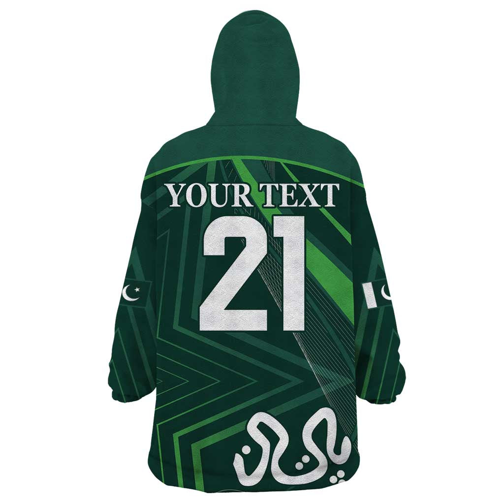 Custom Pakistan Cricket Wearable Blanket Hoodie Go Shaheens Sporty Version