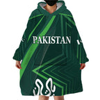 Custom Pakistan Cricket Wearable Blanket Hoodie Go Shaheens Sporty Version