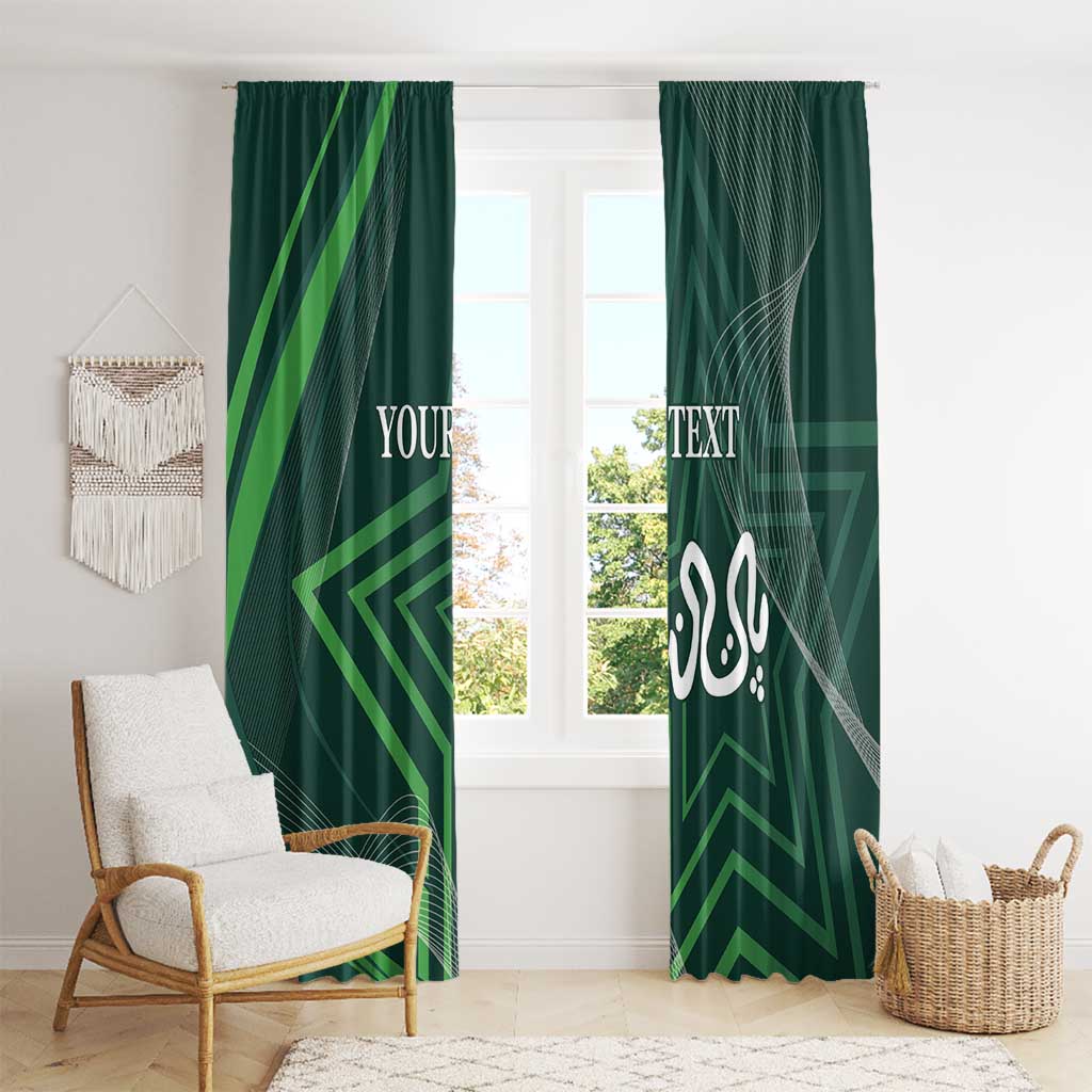 Custom Pakistan Cricket Window Curtain Go Shaheens Sporty Version