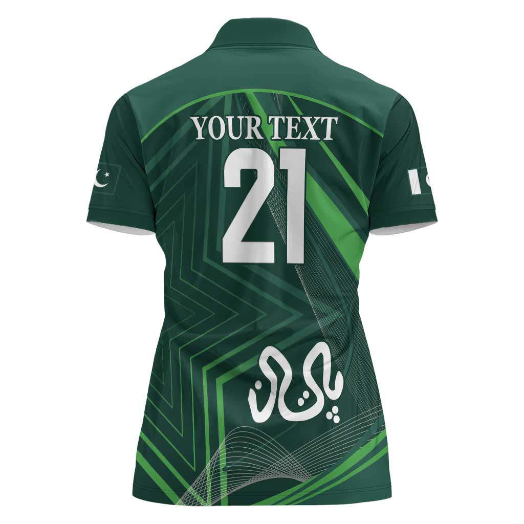 Custom Pakistan Cricket Women Polo Shirt Go Shaheens Sporty Version