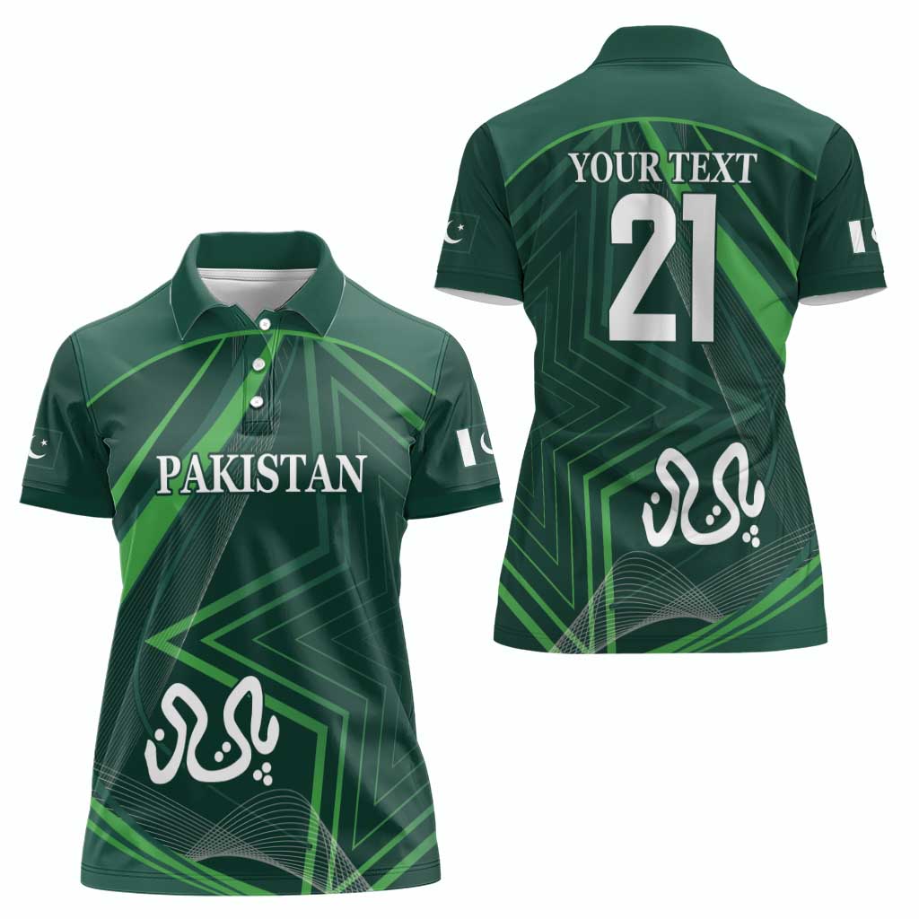Custom Pakistan Cricket Women Polo Shirt Go Shaheens Sporty Version