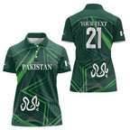 Custom Pakistan Cricket Women Polo Shirt Go Shaheens Sporty Version