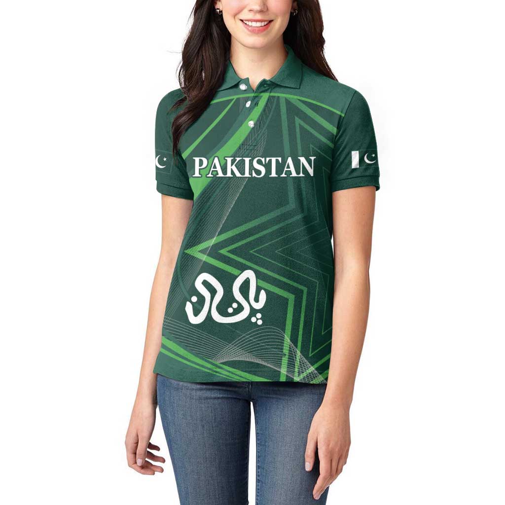 Custom Pakistan Cricket Women Polo Shirt Go Shaheens Sporty Version