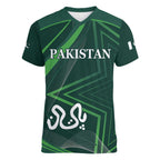 Custom Pakistan Cricket Women V-Neck T-Shirt Go Shaheens Sporty Version