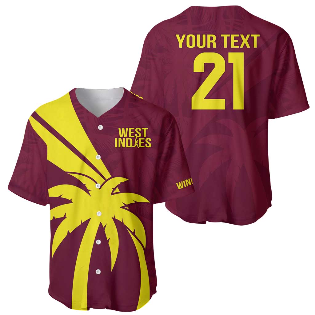 Custom West Indies Cricket Baseball Jersey Go Windies Sporty Version