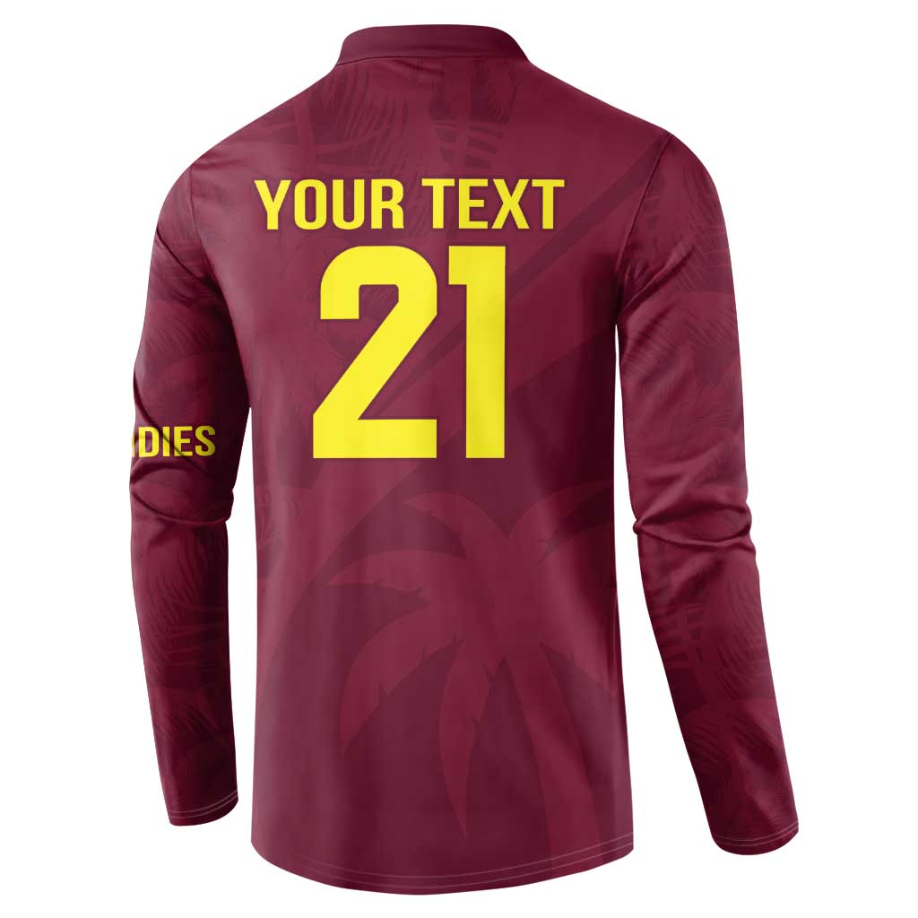 Custom West Indies Cricket Button Sweatshirt Go Windies Sporty Version