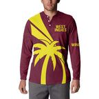 Custom West Indies Cricket Button Sweatshirt Go Windies Sporty Version