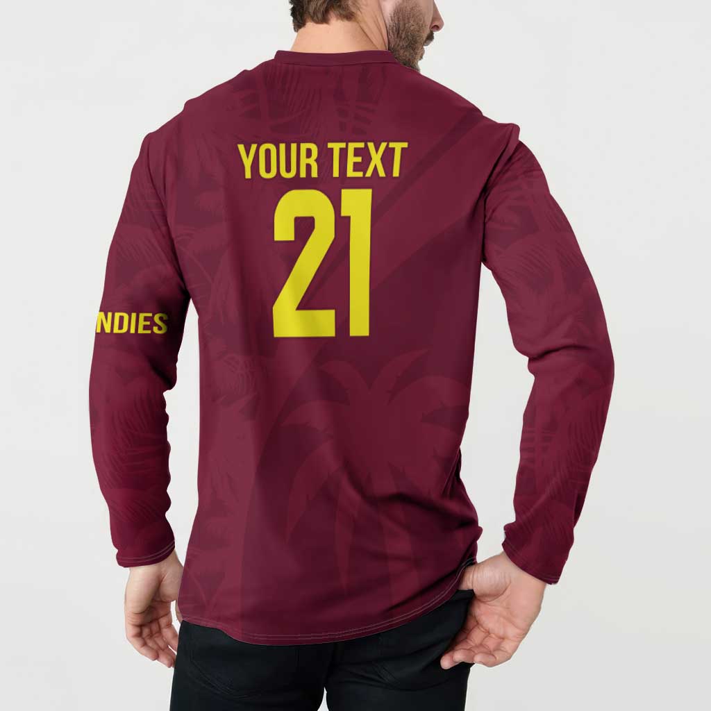 Custom West Indies Cricket Button Sweatshirt Go Windies Sporty Version