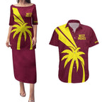 Custom West Indies Cricket Couples Matching Puletasi and Hawaiian Shirt Go Windies Sporty Version