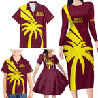 Custom West Indies Cricket Family Matching Long Sleeve Bodycon Dress and Hawaiian Shirt Go Windies Sporty Version