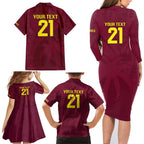 Custom West Indies Cricket Family Matching Long Sleeve Bodycon Dress and Hawaiian Shirt Go Windies Sporty Version