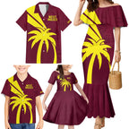 Custom West Indies Cricket Family Matching Mermaid Dress and Hawaiian Shirt Go Windies Sporty Version