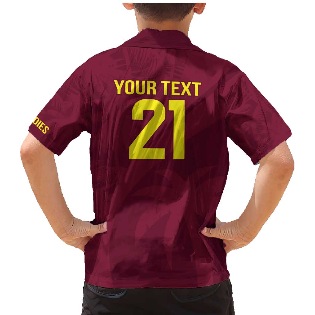 Custom West Indies Cricket Family Matching Mermaid Dress and Hawaiian Shirt Go Windies Sporty Version